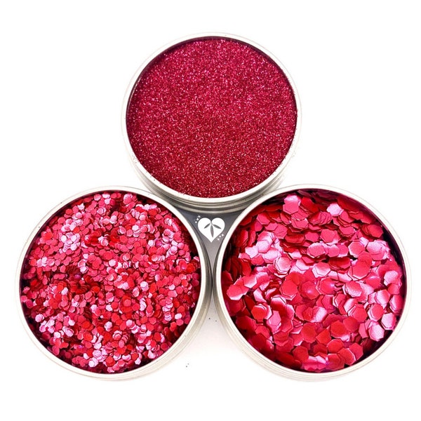 Blush Red Biodegradable Cosmetic Glitter | Eco Friendly Glitter for Face and Glitter Art and Makeup - Bioglitter