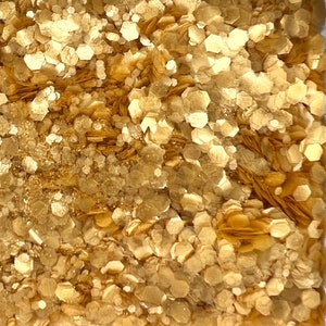 Honey Gold Blend - Soft Shimmer Biodegradable Glitter - Face and Body Glitter - 100% Plastic Free Glitter