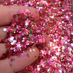 Dragon Heart Eco Glitter Mix: Red, Pink, Gold Biodegradable Vegan Glitter