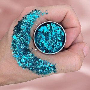 Sky Blue Eco Glitter Blend: Biodegradable Face & Body Glitter