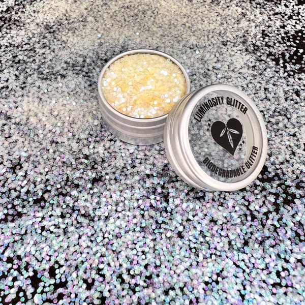 Opal Luna Chunky Blend - Irisierender, biologisch abbaubarer Glitter - Gesicht und Körper Glitter - 100% plastikfreier Glitter