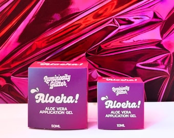 Aloe Vera Glitter Fix Gel: Vegan, Cruelty-Free - 10ml/50ml