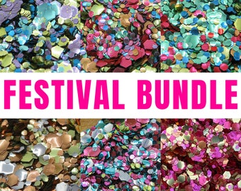 Festival Eco Glitter Bundle - Biodegradable Face and Body Glitter Bundle - Festival Eco Glitters