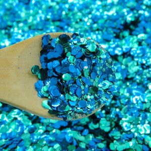 Ocean Eco Glitter Blend Biodegradable Cosmetic Glitter for Face and Body Festival Mix of Bioglitter image 5