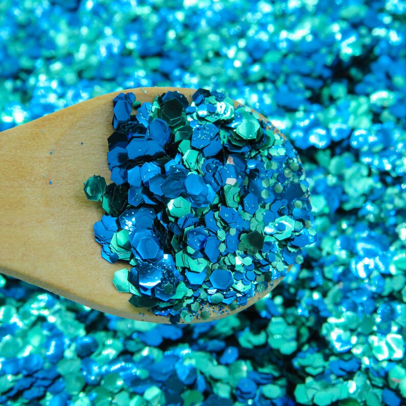 Ocean Eco Glitter Blend Biodegradable Cosmetic Glitter for Face and Body Festival Mix of Bioglitter image 5