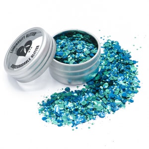 Ocean Eco Glitter Blend Biodegradable Cosmetic Glitter for Face and Body Festival Mix of Bioglitter image 4