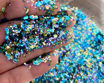 Peacock Blend - Biodegradable Glitter - Face and Body Glitter - Festival Bioglitter Sparkle