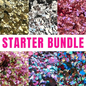 Starter Eco Glitter Bundle - Biodegradable Face and Body Glitter Bundle - Face and Body Eco Glitters