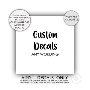 Stickers Vinyl Decals DIY Custom Name Personalised Decals