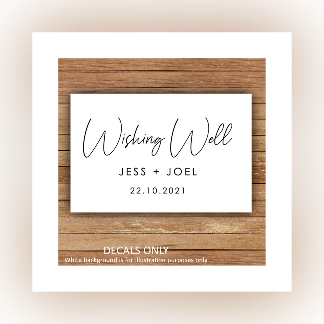 Wishing Well Vinyl Decals Stickers DIY Custom Names Labels Etsy Australia