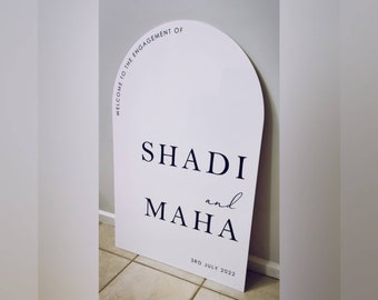 Wedding Sign Acrylic Backdrop Board