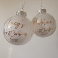Christmas Baubles | Glitter |  Personalised | 80mm Shatterproof Plastic | Glitter  | Ornament product logo