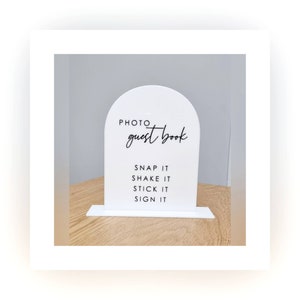 A5 Acrylic Sign Guest Book Wishing Well |  Wedding | Engagement | Birthday | Rectangle | Arch