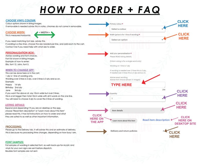 how to order the vinyl decal