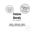 Decals Stickers Vinyl DIY Custom Name Personalised Decals product logo