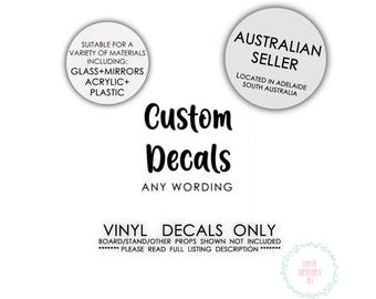 Decals Stickers Vinyl DIY Custom Name Personalised Decals