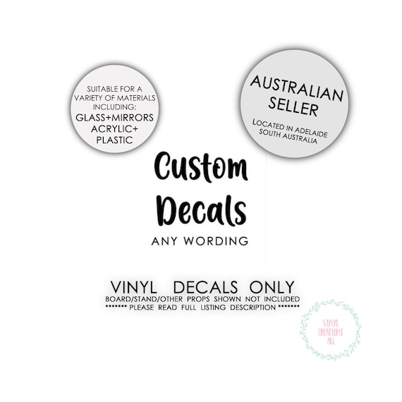 Decals Stickers Vinyl DIY Custom Name Personalised Decals