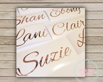 Stickers Vinyl Decals DIY Custom Name Personalised Glasses | Wedding | Birthday| Events