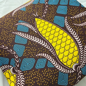 Ankara Stoff: Bunt Afrikanischer Print Polycotton, 6 Meter