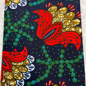 Premium Ankara  African Print Fabric  6 Yards 100% Cotton Wax Print,Bold Bright Pattern,UK Fabric Supplier Great for Sewing & Dressmaking