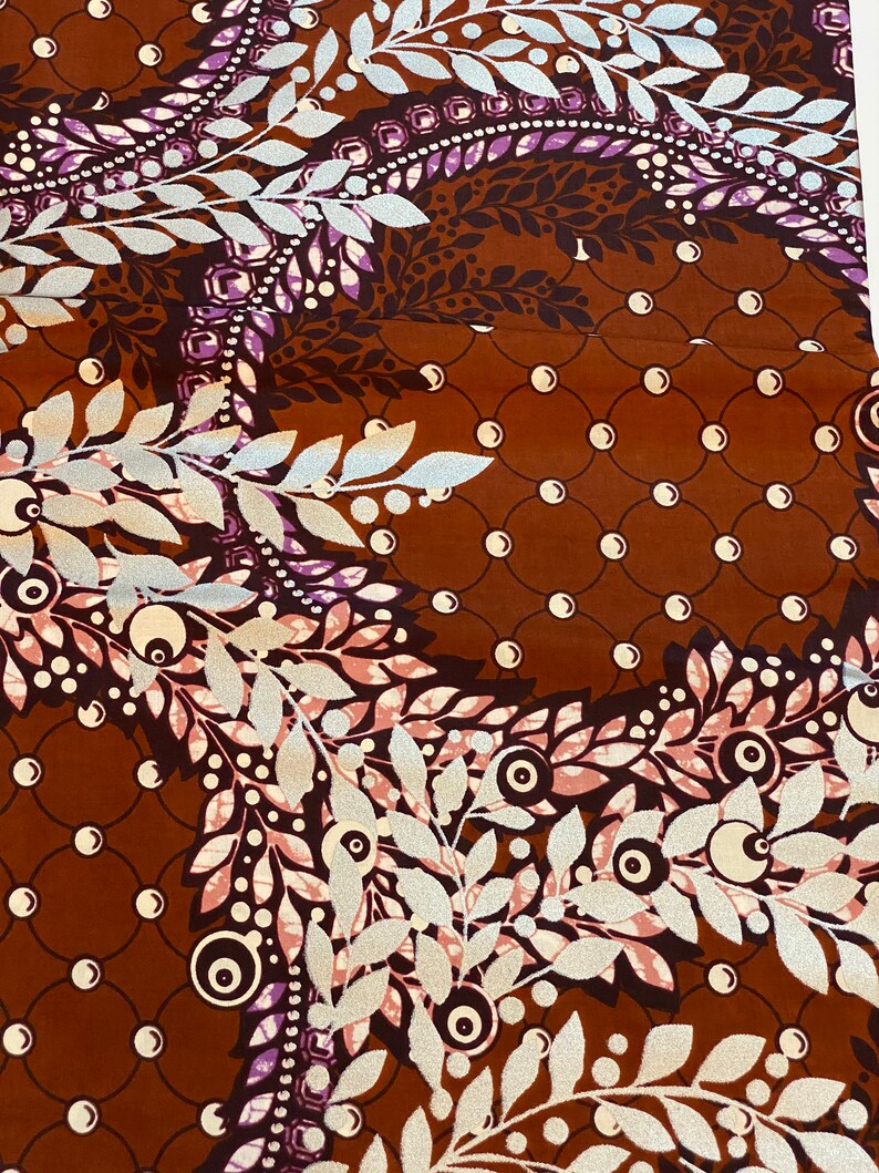 Tropical Wholesale Wax Print Fabric Gold Embellished Cotton Fabric For Wedding Dress AFRICAN PRINT FABRIC Multicolor Fabric