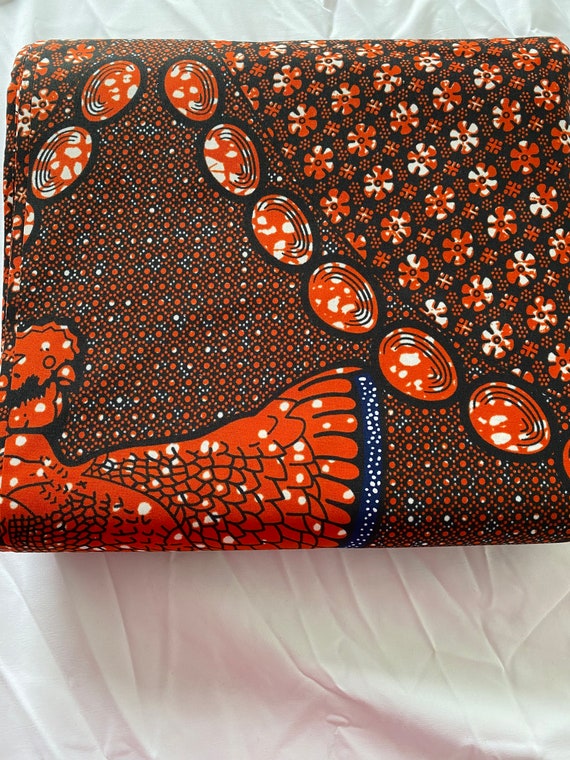 Tissu Africain Ankara Imprimé Cire - 6 Yards (environ 5,5 M), 100% Coton, Multicolore