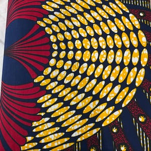 Premium Ankara  African Print Fabric  6 Yards 100% Cotton Wax Print,Bold Bright Pattern,UK Fabric Supplier Great for Sewing & Dressmaking