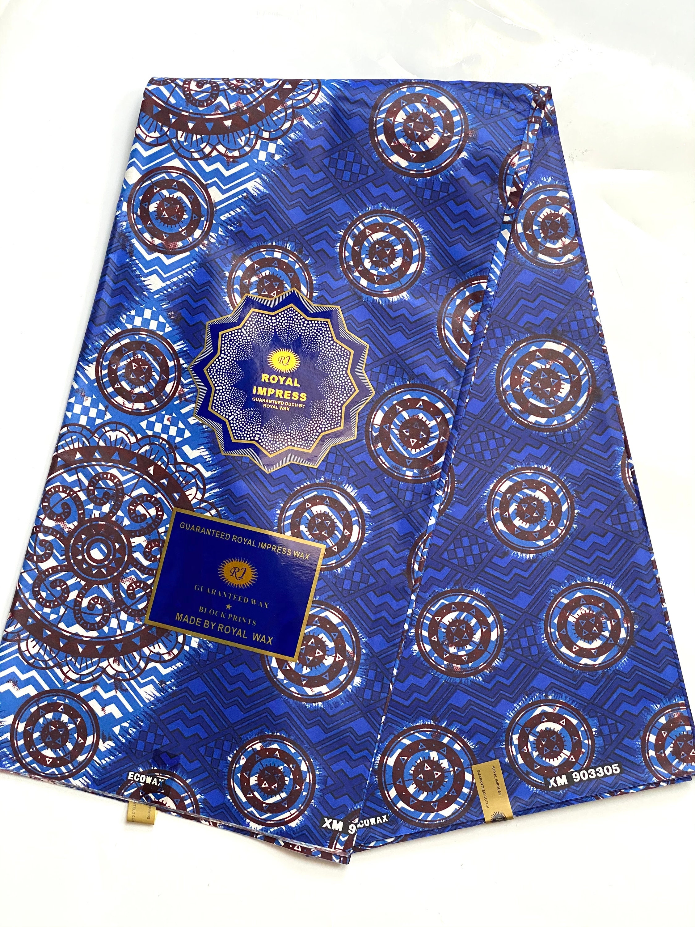 African PolyCotton Print Ankara Fabric Wax Latest Pattern Quality Per Yards 