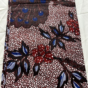 Peacock Wax Print Fabric Exclusive /High Quality African Wax Print ,Ankara Wax Print,African Wrapper Print,100% cotton,sell by 6 yards