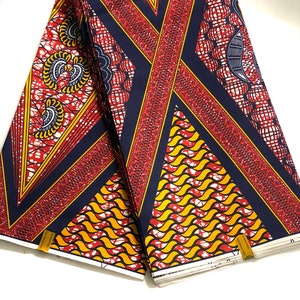 Soft Double sided Ankara Fabric by 6 Yards, African Fabric For Ankara Outfits - Colourful African Print Fabric - Ankara Interior Design