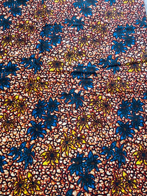 Tissu Wax Africain (Ankara) En Coton - Haute Qualité - Largeur 115 Cm - Vendu Au Mètre/yard