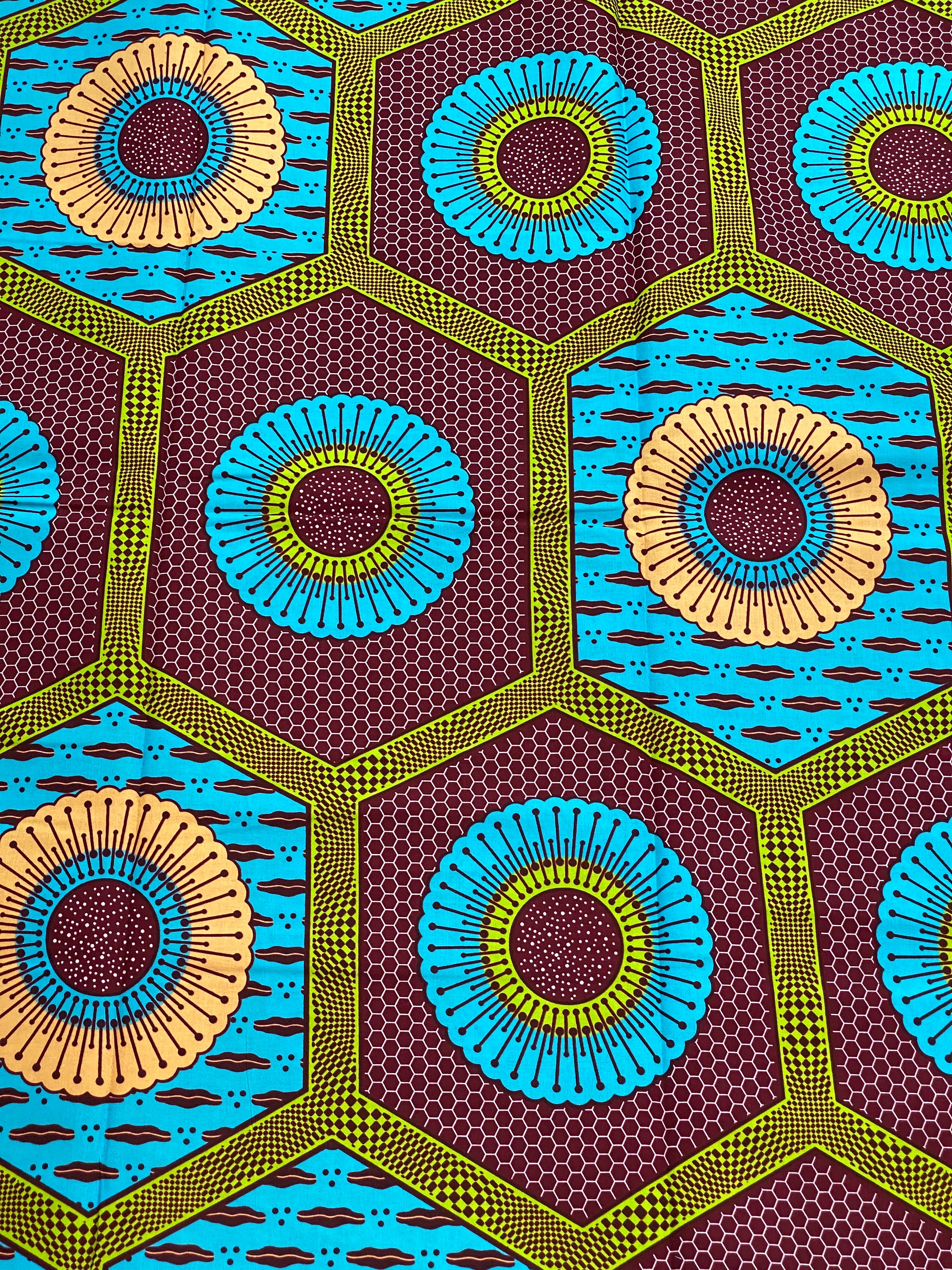 DUTCH WAX PRINT Hollantex Fabric Multicolor Fabric By Yard Etsy