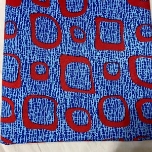 Colorful Ankara Fabric: African Print Polycotton, 6 Yards