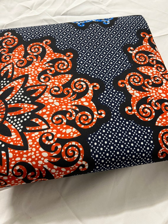 Tissu Africain Ankara En Polycoton Imprimé Cire - Dernier Motif - Vente Au Yard (1 Ou 6 Yards)
