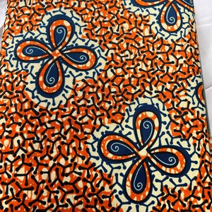 Floral Ankara Fabric: Soft Polycotton African Print, 6 Yards