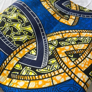 Premium Ankara  African Print Fabric  6 Yards 100% Cotton Wax Print,Bold Bright Pattern,UK Fabric Supplier Great for Sewing & Dressmaking