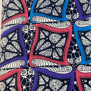 Colorful Ankara Fabric: African Print Polycotton, 6 Yards