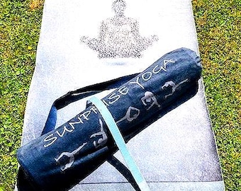 Gift Sale! Limited edition, the last Sunpriseyoga "Grey Brainwave" premium mat including bag, vegan yoga fitness mat