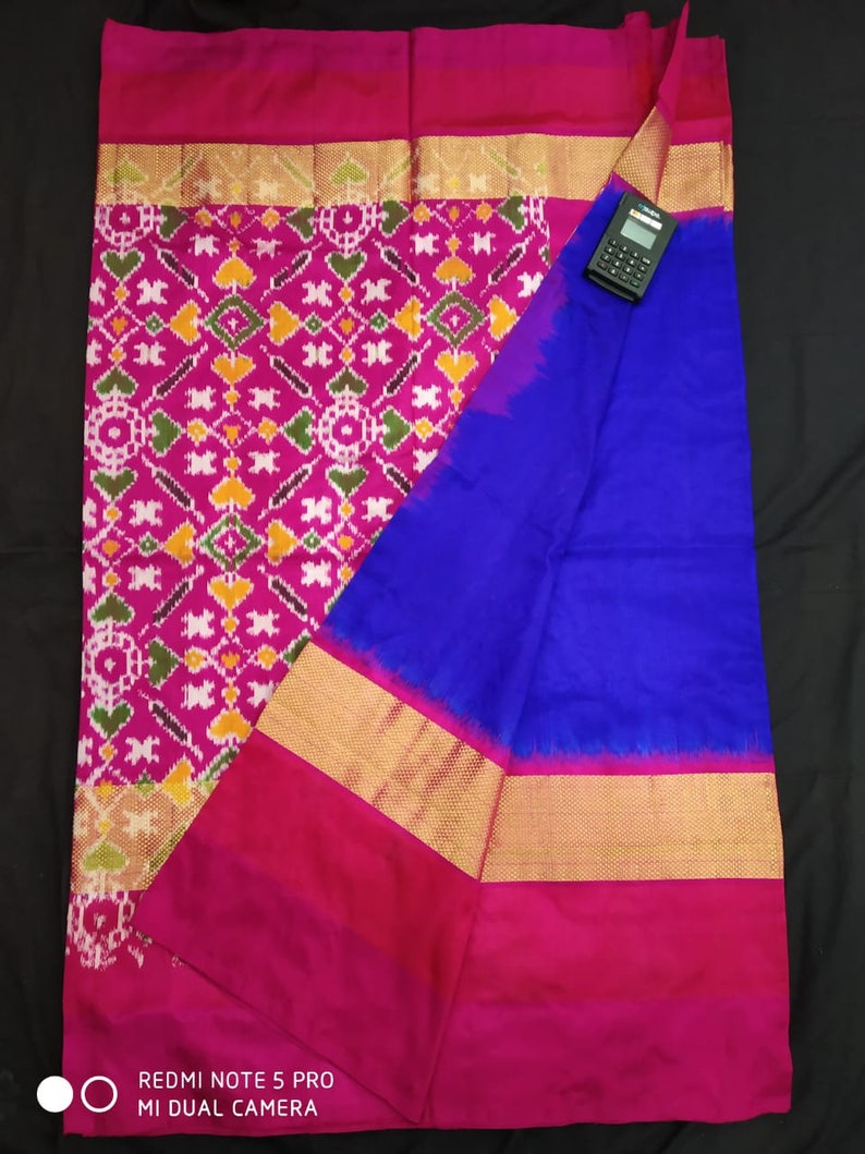 pochampalli ikat saree with specially designed beautiful pallu