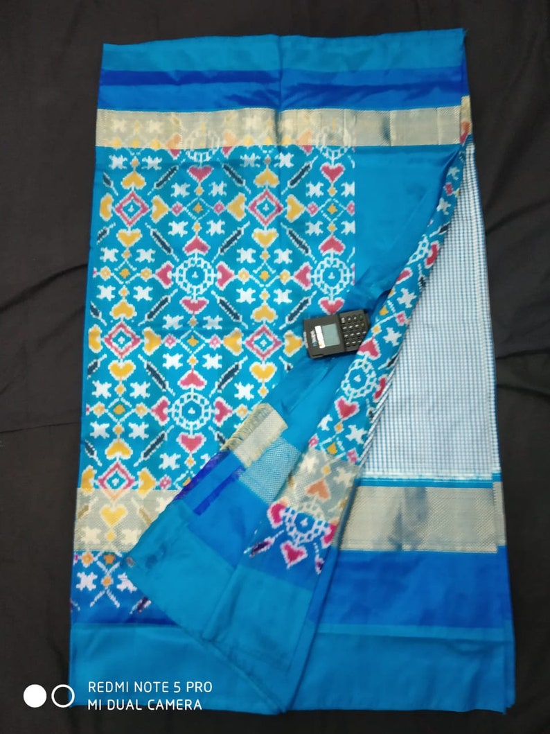 pochampalli ikat saree with specially designed beautiful pallu