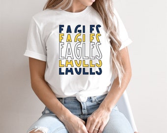 Custom Name Retro Stacked Tees