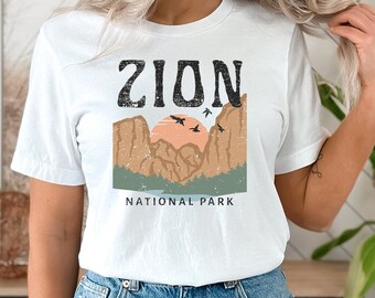 Ultramjuk Zion National Park-t-shirt | Unisex-t-shirt med bekväm stil | Flera storlekar och färger