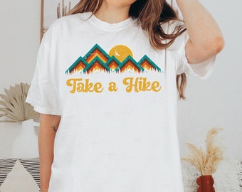 Take A Hike Pre-Shrunk Tee Shirt | Unisex Outdoor Tee For Hiking | Multiple Sizes and Colors