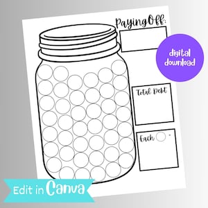 Debt Payoff Coloring Chart: Printable Debt Tracker (Digital Download)