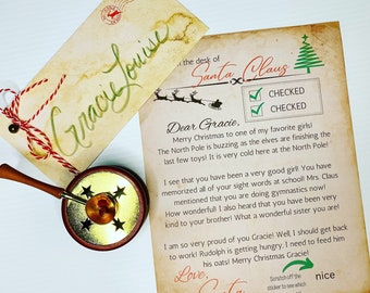 Personalized Santa Letter with North Pole Wax Seal
