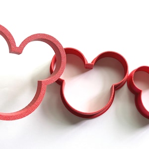 set of 3 Mickey cookie cutters, Mickey Mouse cookie cutter, 3d printed cookie cutters, Mickey cookie cutter, Disney cookie cutters