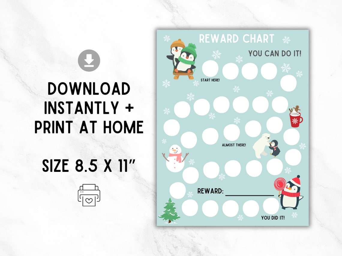 Reward Chart for Kids Toddlers, Potty Training Chart, Chore Chart for ...