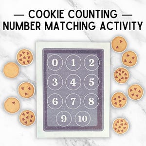 クッキーの数え方、0～10の数字を数えるアクティビティ、幼児向けの数え方アクティビティ、ホームスクール学習、幼稚園向けの数え方ゲーム