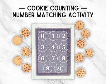 Telactiviteit koekjes, getallen 0-10 tellen, telactiviteit voor peuters, thuisonderwijs, telspel voorschoolse educatie