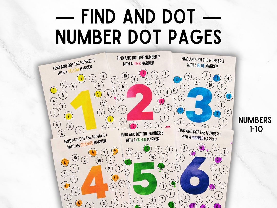 Number Dot Marker Activity Pages, Do A Dot Marker Coloring Sheets